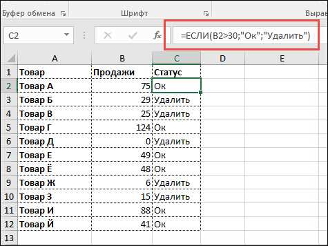 Примеры использования функций IF, AND и OR для составления условных формул в Microsoft Excel