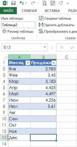 Использование автозаполнения при вводе данных в Microsoft Excel