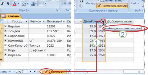 Использование функций базы данных для фильтрации и анализа данных в Microsoft Excel