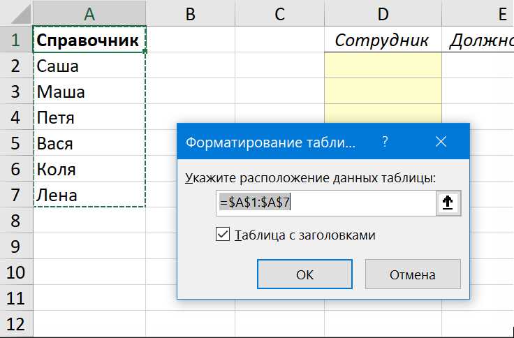 Именованные диапазоны в Excel для удобного управления данными