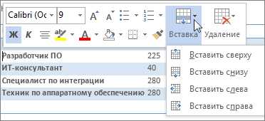 Как добавить и удалить столбцы и строки в Microsoft Excel