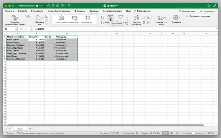 Как использовать фильтры и сортировку для поиска и анализа данных в Excel