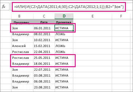 Формулы для работы с текстом и строками