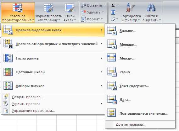 Как использовать условия для формата ячеек в Microsoft Excel
