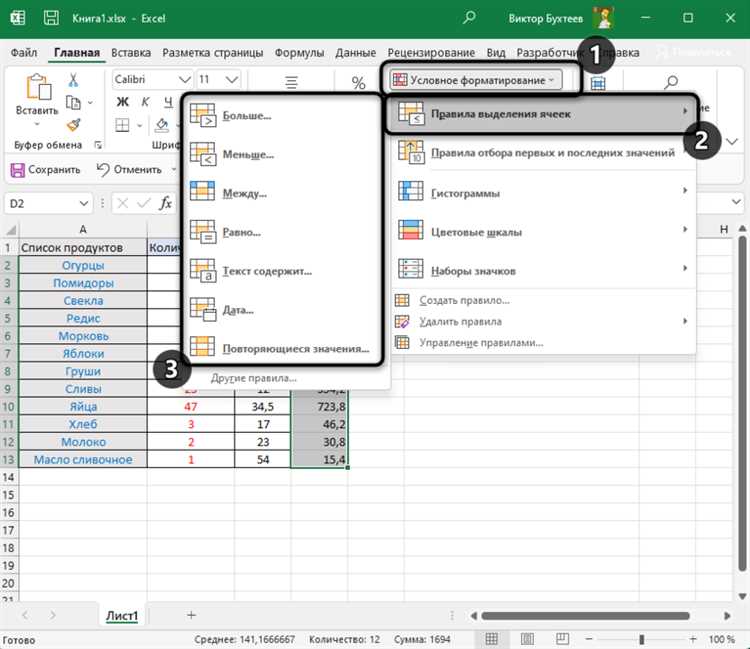 Usluga uslovnoy formatirovaniya v Excel: printsipy i primery ispolzovaniya