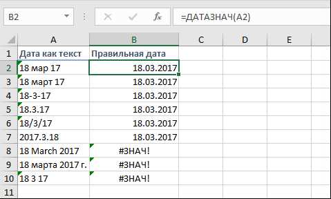 Как работает функция DATEVALUE в Excel