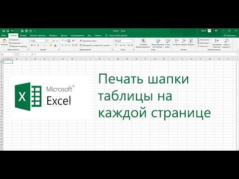 Как установить шапку и подвал страницы в Excel