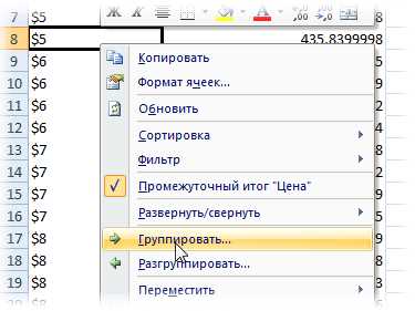 Основные техники работы с данными в Excel: группировка и сводные таблицы