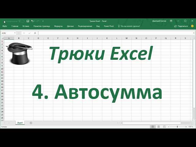 Группировка и суммирование данных с помощью подвала таблицы