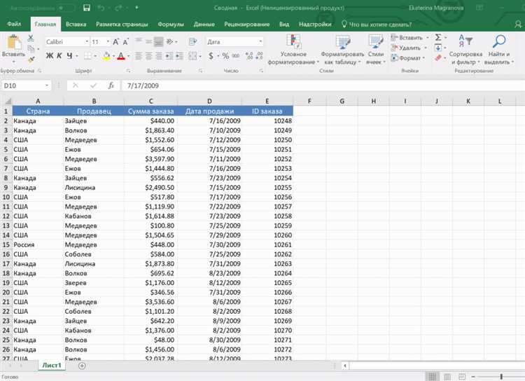 Работа с окном Microsoft Excel: основные приемы и техники