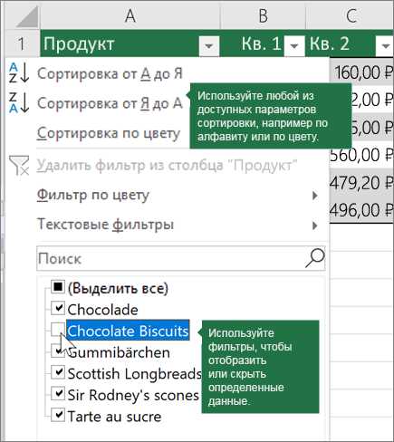 Как упорядочить данные в таблице Excel