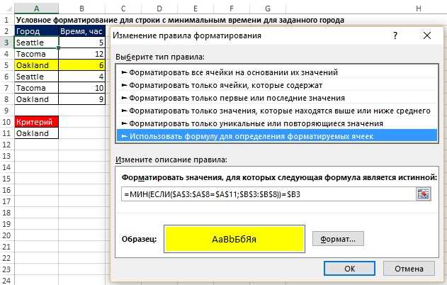 Что такое условное форматирование в Excel?